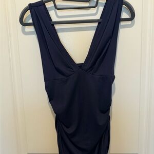 Elegant Navy Blue Sleeveless Top